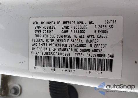 2016 Acura Tlx V6 from USA, damaged, VIN 19UUB2F33GA005966